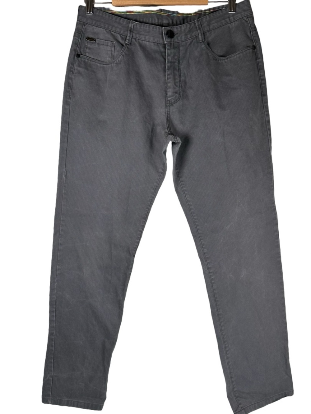Barabas Charcoal Gray 5-Pocket Straight Classic Cotton Chino Pants Men’s Size 34